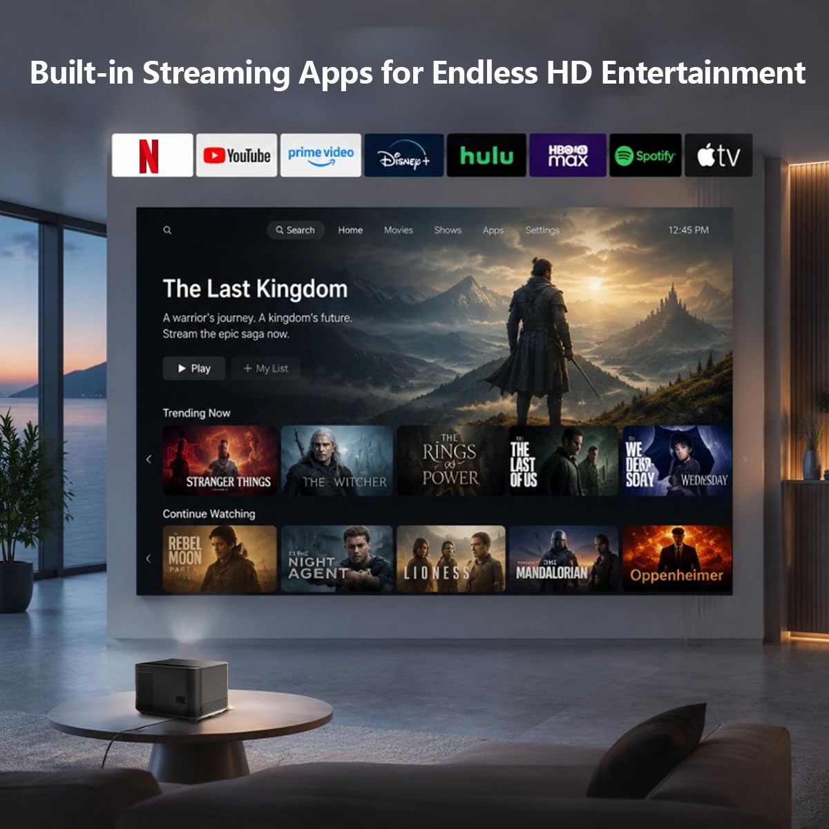 Videoproiettore ad alte prestazioni JY-540: luminosità 600 ANSI, Wi-Fi e Bluetooth, pulsante touch, ingressi HDMI/USB, Keystone automatico, Full HD 1080P - Perfetto per Home Theater, presentazioni e