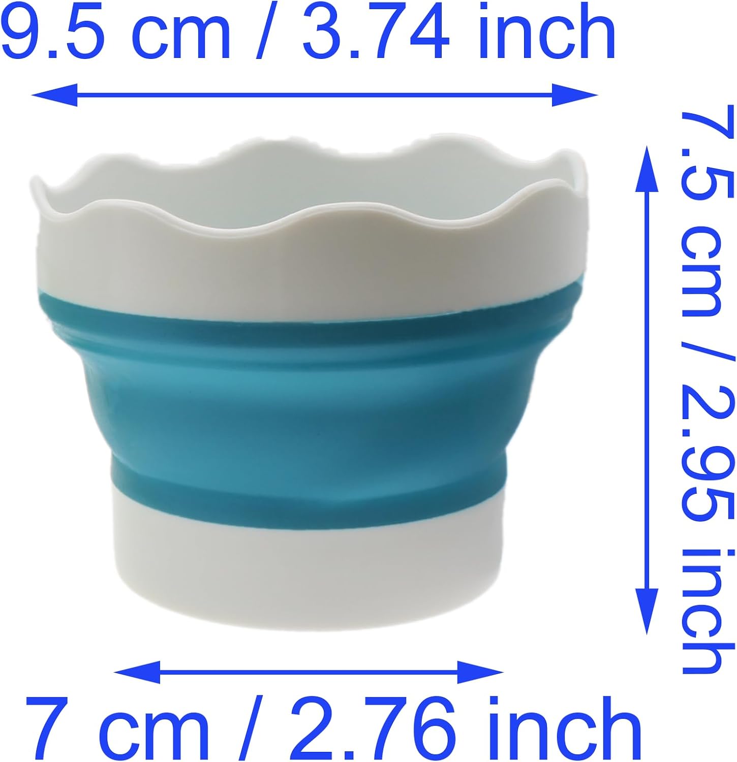 3 PCS Paint Brush Washer Silicone Mini Paint Organizer Cleaner Collapsible Brush Washing Bucket for Watercolor Oil Painting (Blue, Green, Yellow)