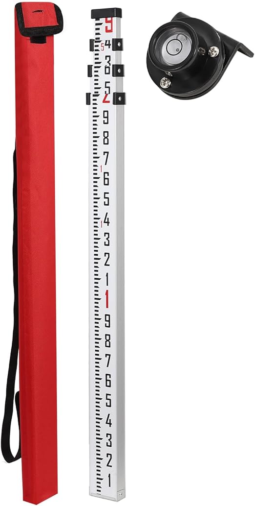 GarveeTech Telescopic Level Aluminum Grade Rod, DoubleSided