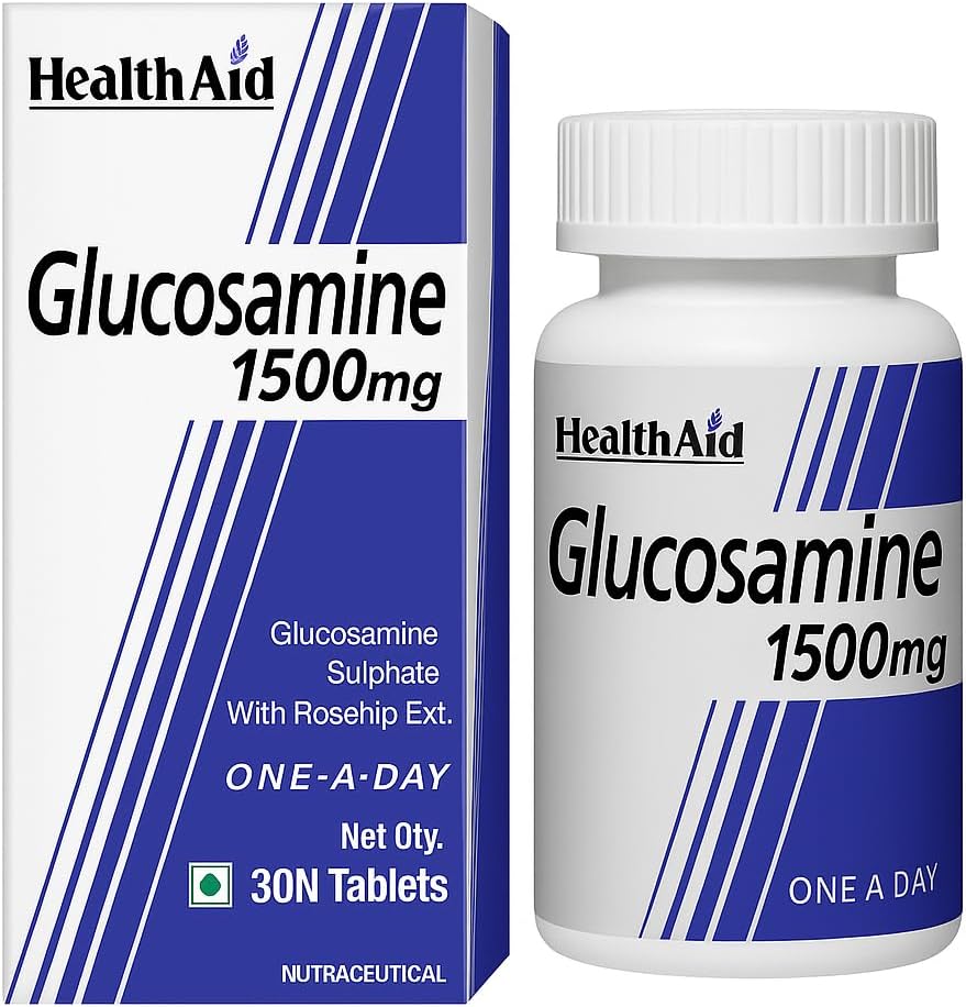 HealthAid Glucosamine Sulphate 1500mg – 30 Tablets | Supports Joint Health, Mobility & Flexibility | Helps Maintain Healthy Cartilage, Muscles & Ligaments | For Men & Women