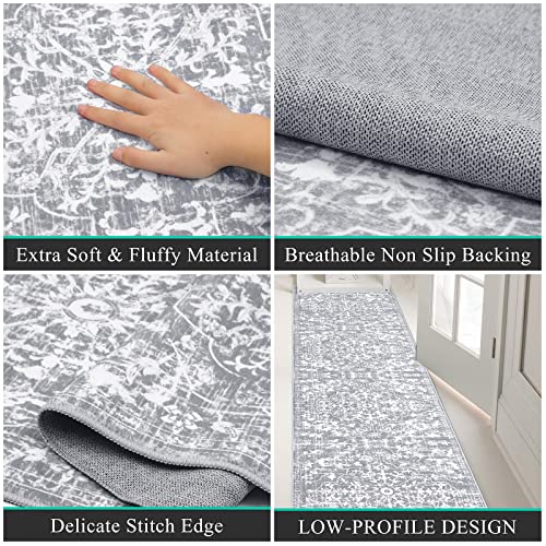 Pauwer Hallway Runner Rug 2'X10', Boho Washable Runner Rugs With Rubber Backing, Non Slip Carpet Runner For Hallways, Farmhouse Rug Runners For Kitchen Laundry Room Entryway Bathroom #TOP2
