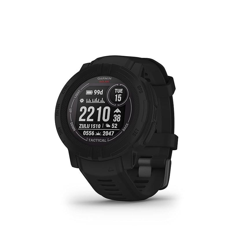 Immagine del prodotto Garmin Instinct 2 Solar - Tactical, Smartwatch, 45mm, Ricarica solare, Autonomia infinita, Kill Switch, Jumpmaster, Visore notturno, +30 app, GPS, Cardio, SpO2, Garmin Pay, Connect IQ (Black)