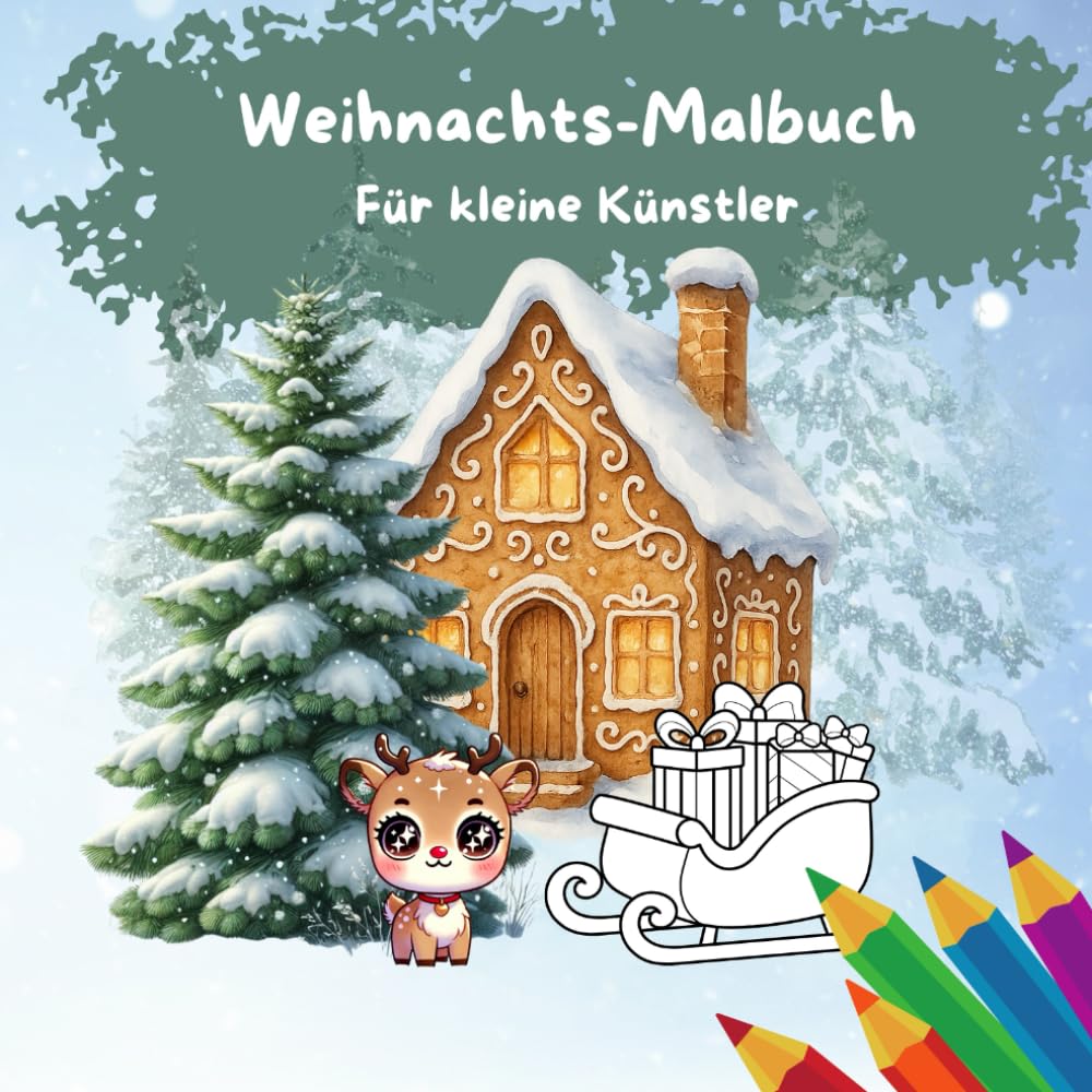 Weihnachts-Malbuch: Für kleine Künstler