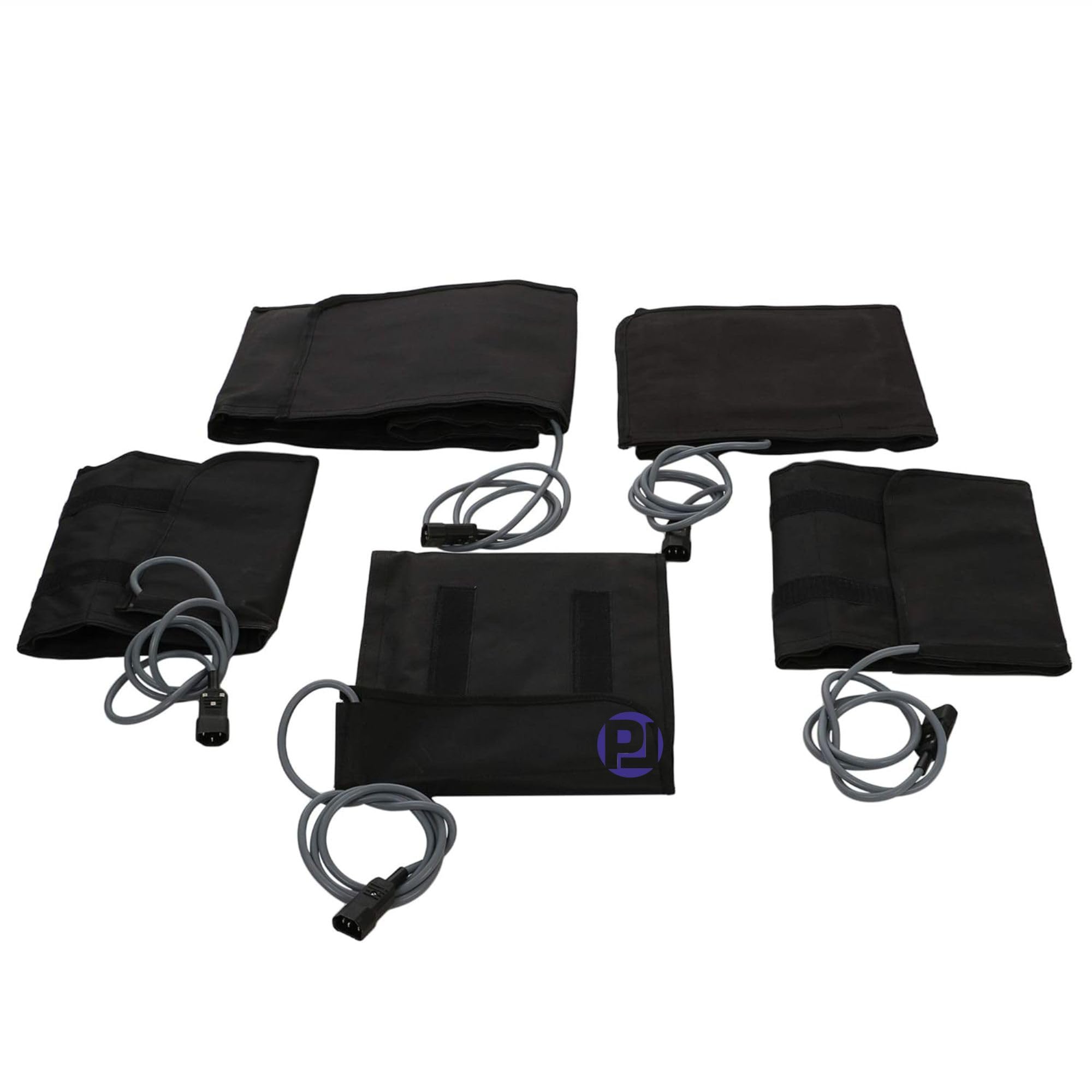 PIYUSH LIFESCIENCE PIYUSH Life Science Cellulite Deep Heat 5 Channel Heating Pads Physiotherphy Machine Electrotherphy Device Equipment (5 Pads), Black