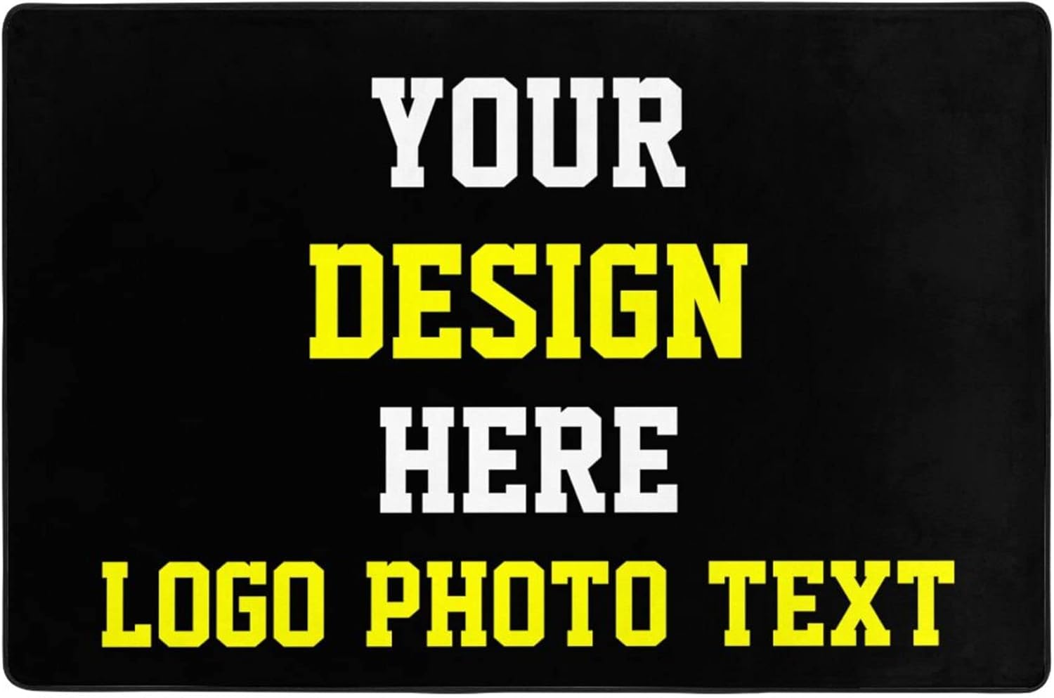 Custom Rug Add Your Own Photo Logo Personalized Doormat Customized Non-Slip Rug Carpet for Living Room Bedroom Office Home Decoration Rug