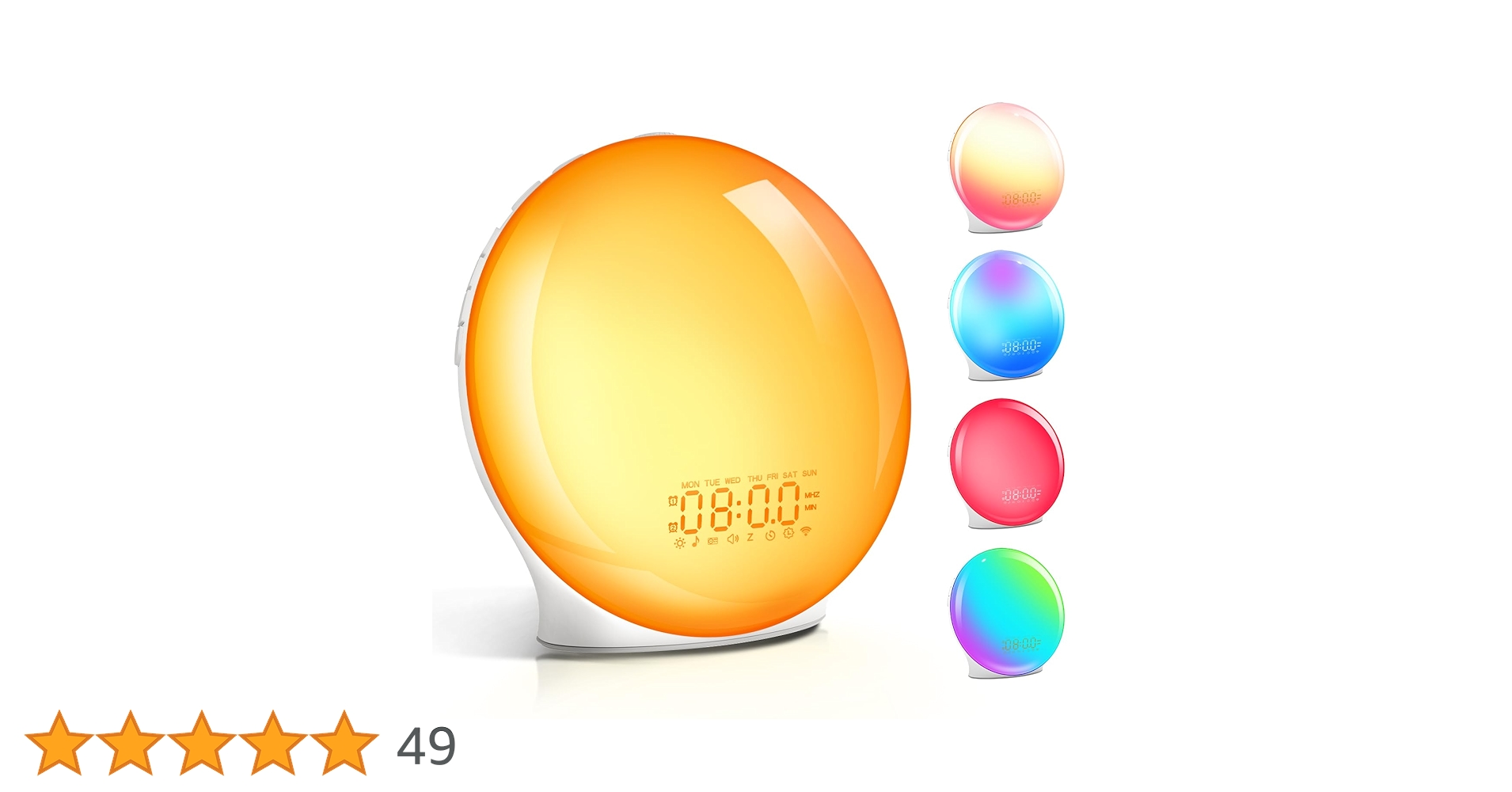 【新品未開封】目覚まし時計 FMラジオ Alexaと連携 日の出シミュレーション 717w9yV9v+L._AC_UF350,