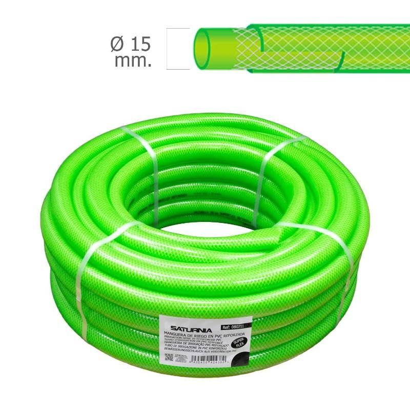 Manguera latflex reforzado ø 15 mm. - 5/8 rollo 50 metros manguera jardin, manguera riego, manguera reforzada,