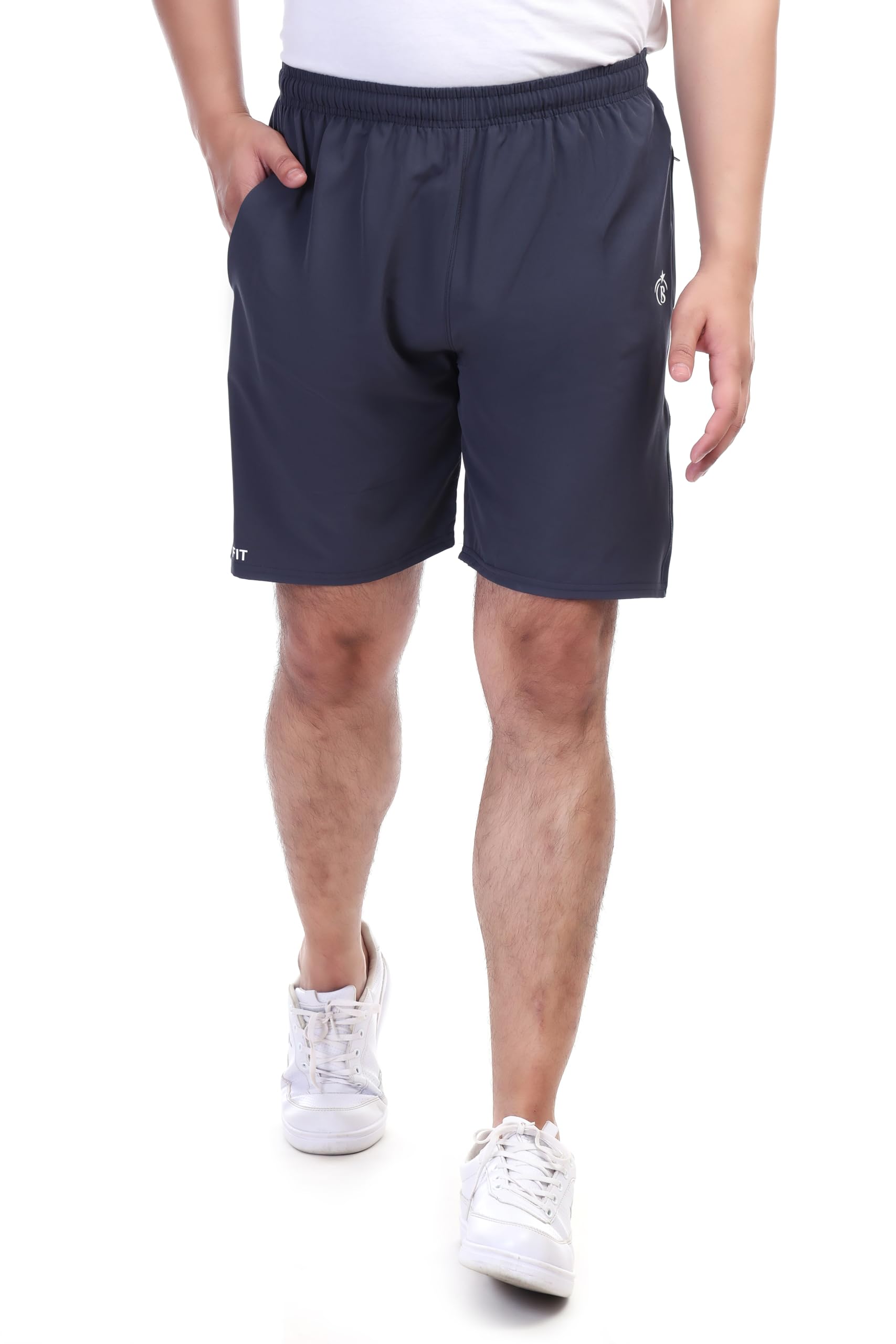 Athletic Sports Shorts for Men with Zip Pockets and Elastic Waistband Quick Dry Lightweight Activewear-image-26