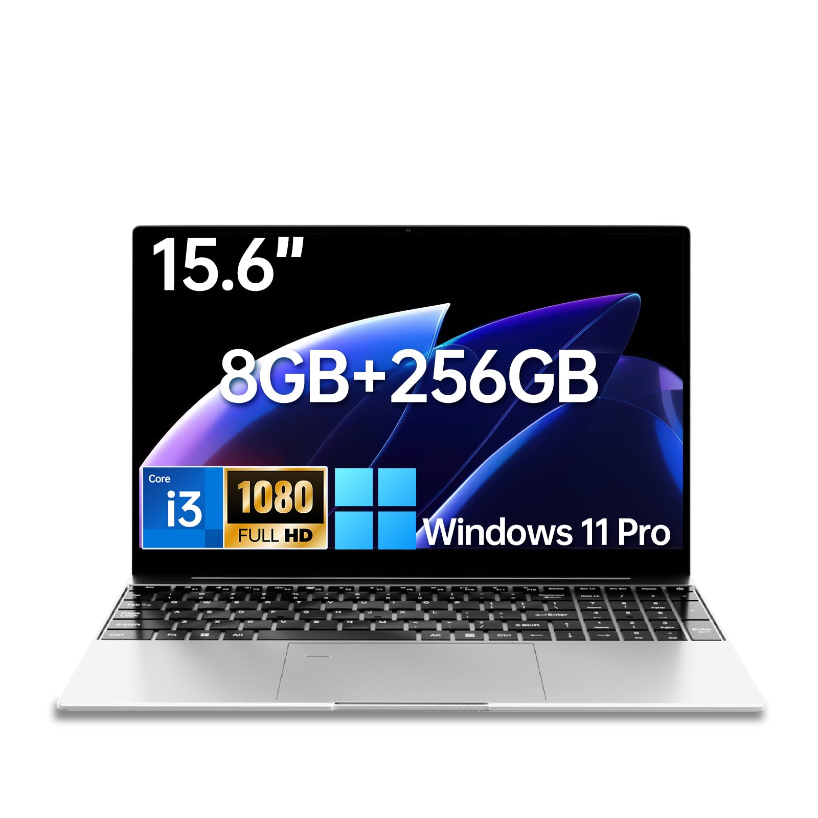 2025 Latest 15.6'' Laptop Compatible with Windows 11, 8GB RAM 256GB SSD, Quad-Core Processor N5095(2.9GHz), 1080p FHD Display, Backlit Keyboard, USB3.2 Gen1, Mini-HDMI, WiFi5, Bluetooth5, TF Card Slot