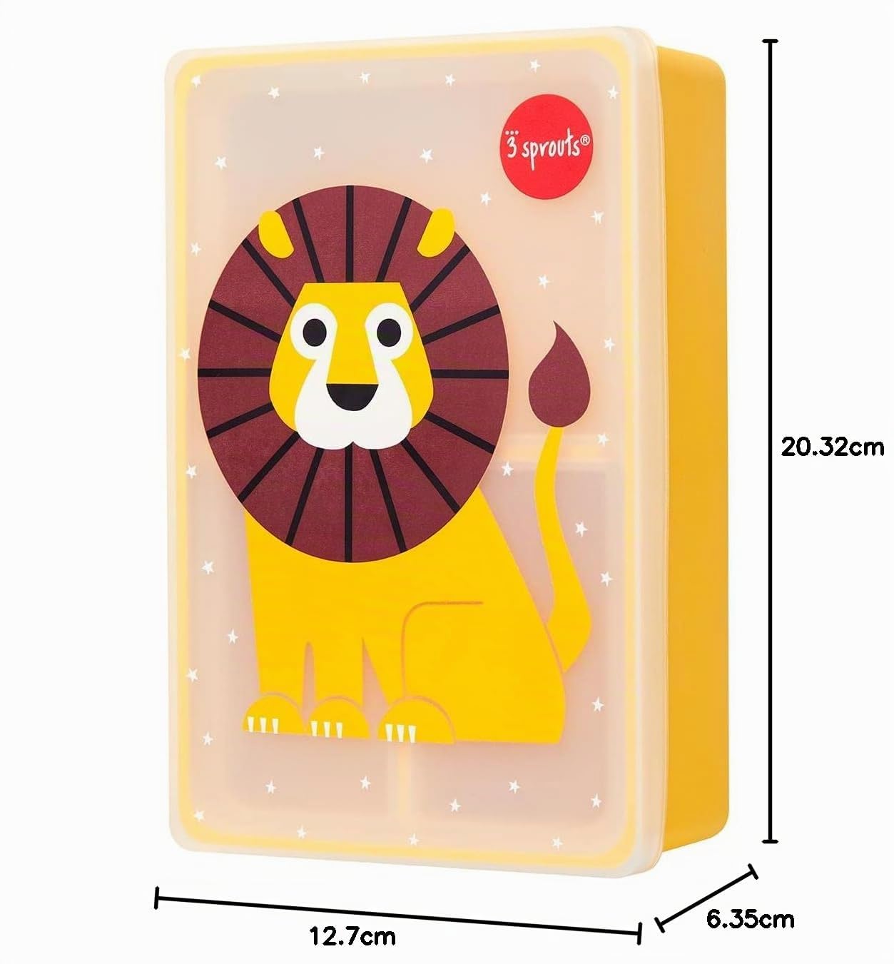 3 Sprouts Bento Silicona Infantil, Compartimentos, León