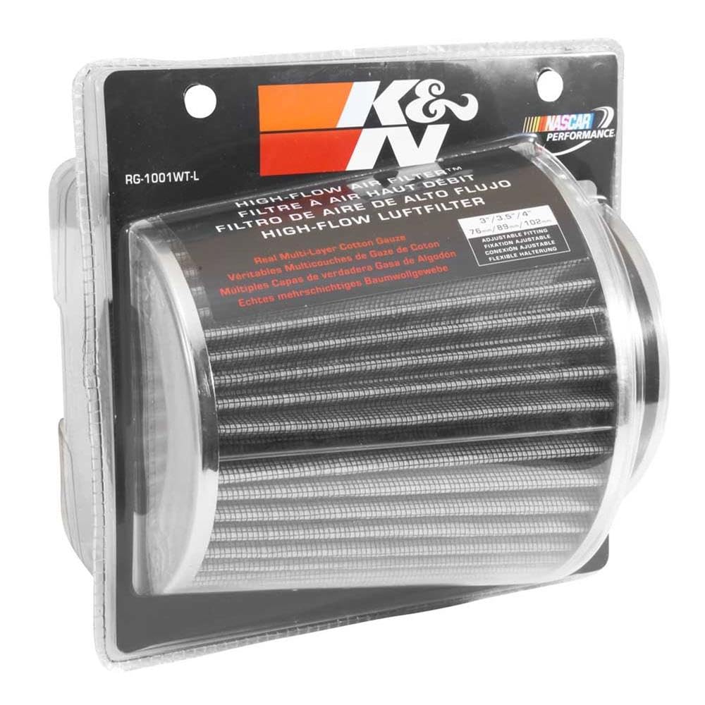 K & N rg-1001wt-l universal de filtro para cromo Coche y Moto