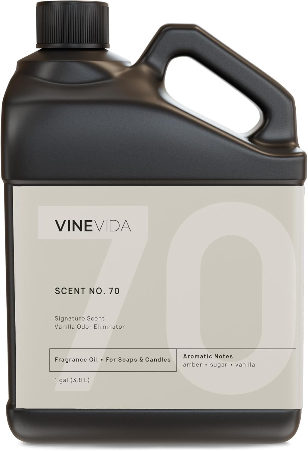 VINEVIDA Vanilla Odor Eliminator - 128oz Natural Fragrance Oil for Candles & Soap - Made in USA