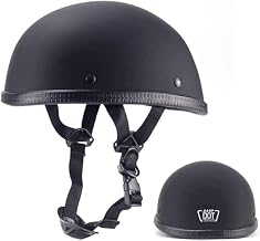 Small and Light Ultra-Thin Beanie DOT Approved Low Profile Open Face Half Helmets for Men Women,Adult Retro German Motorcycle Helmet for Cruiser Moped