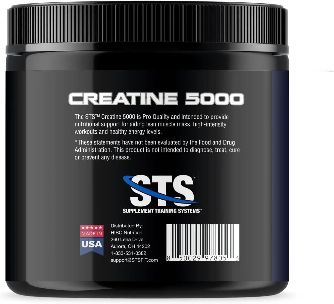 STS Creatine 300 Grams - 100% Pure Raw Creatine Monohydrate Powder, Pre-Workout, Post-Workout, Build Muscle and Stamina - 60 Servings