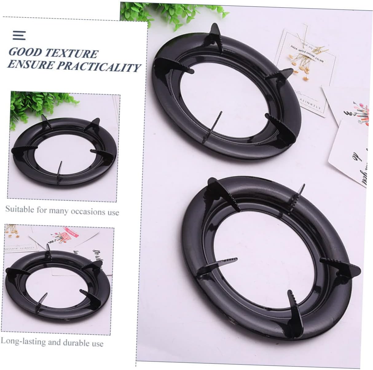 3pcs Wok Support Racks Wear Resistant Gas Stove Accessories Round Wok Rings for Stable Cooking Essential Kitchen Equipment for Safe Pot Support