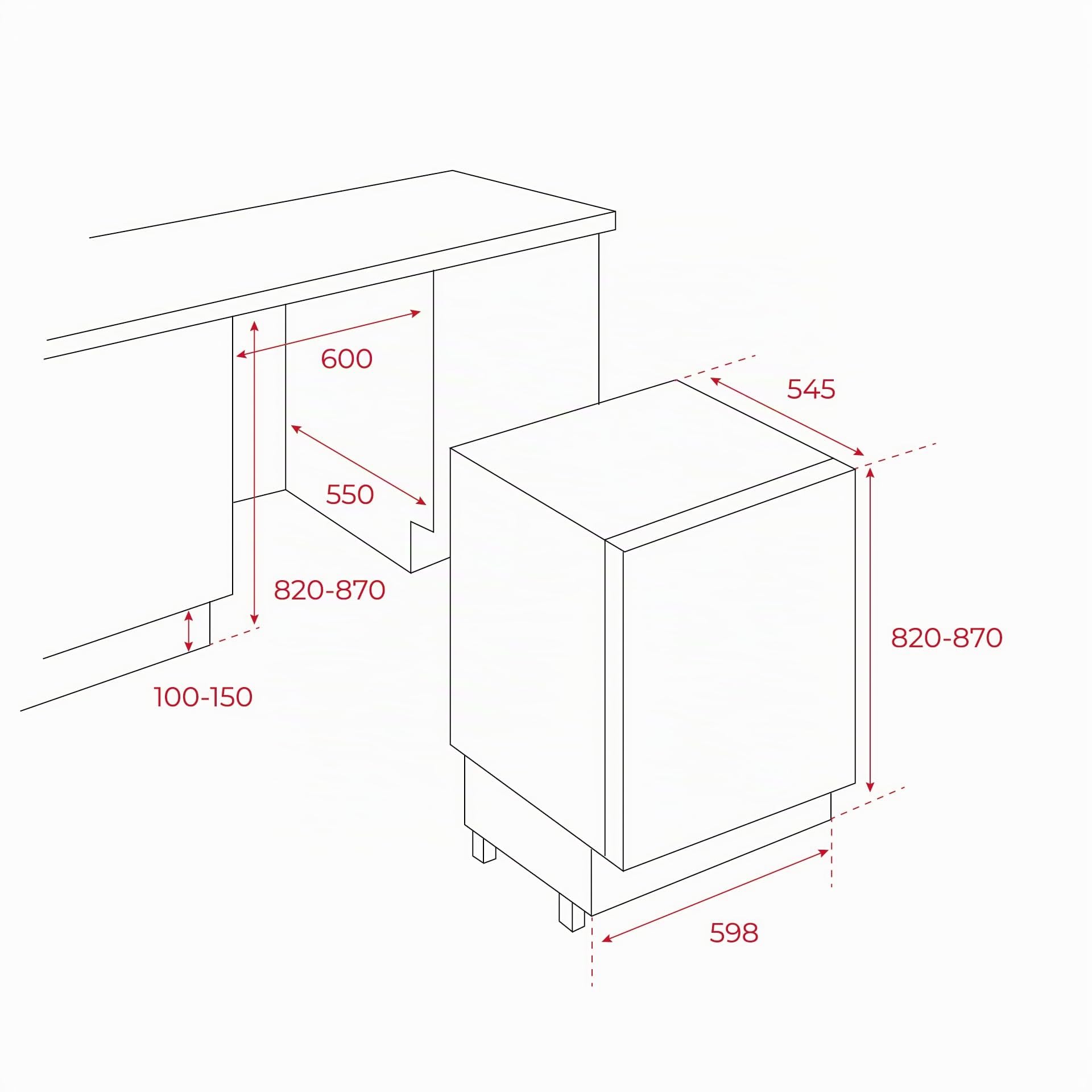 Teka Frigorífico Integrable de 1 Puerta, Termostato Manual, 3 Estantes Safety Glass, Luz LED, Puertas Reversibles, Descongelación Manual,128 Litros, RSL 41150 BU EU