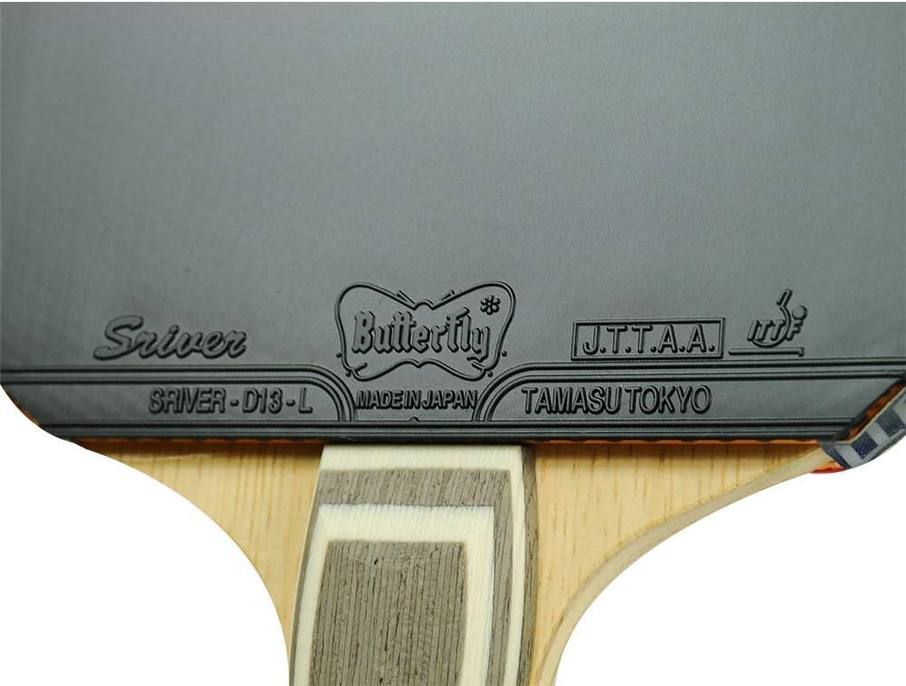 Butterfly Sriver Table Tennis Rubber | 1.5 mm, 1.7 mm, 1.9 mm, 2.1 mm, or 2.3 | Red or Black | 1 Inverted Table Tennis Rubber Sheet | Professional Table Tennis Rubber