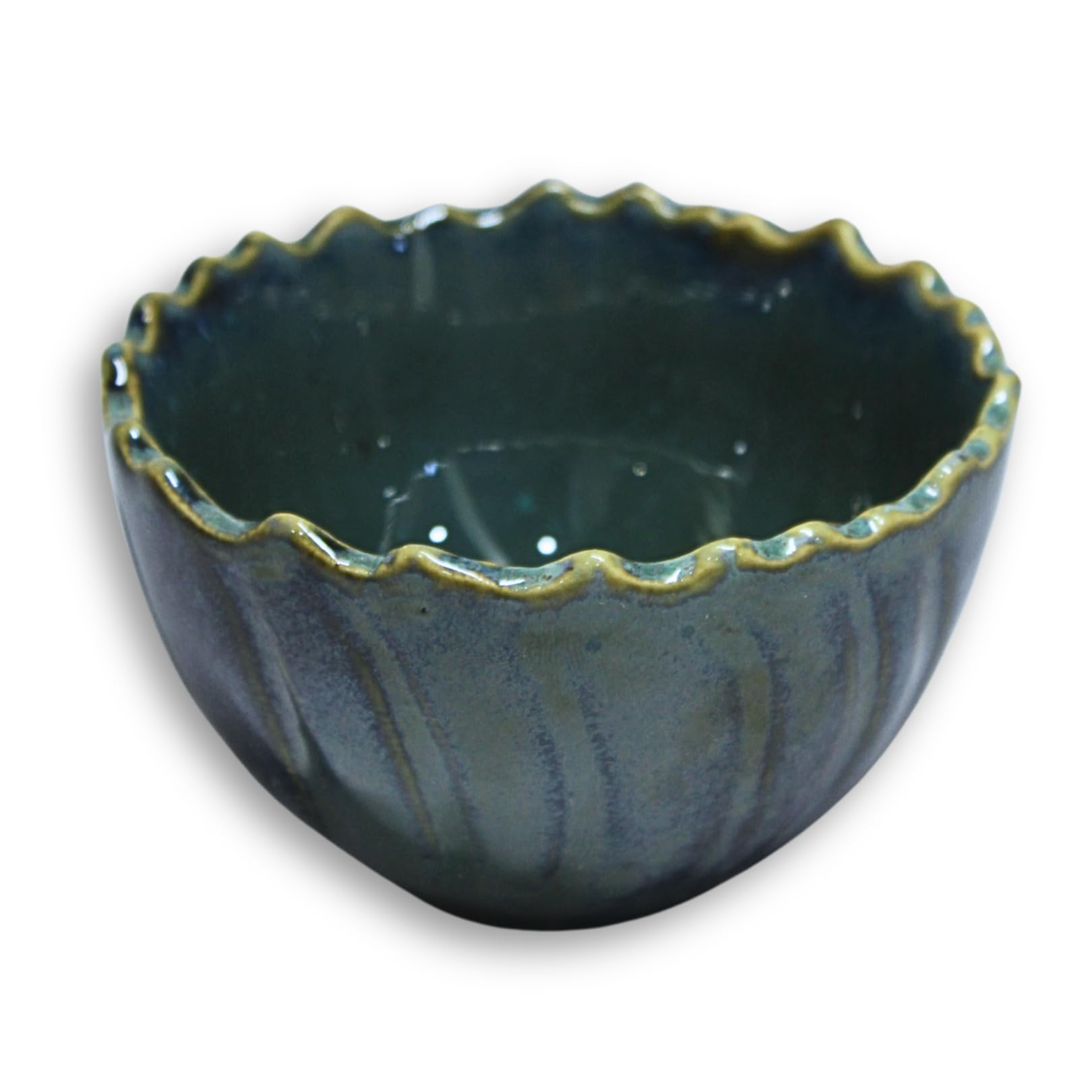 Bamby Ceramic Multipurpose Serving Bowl Set of 6, Microwave and Dishwasher Safe (Green)