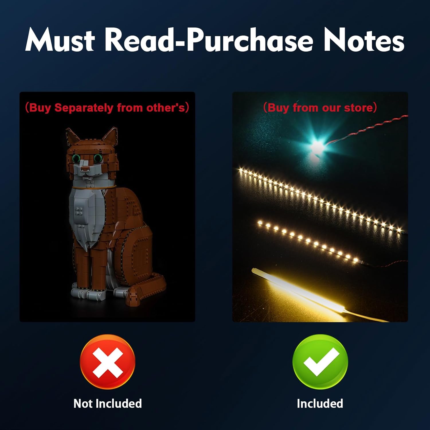 BrickBling LED Light Compatible with Lego Orange Cat, Creative Lighting Compatible with Lego 21376- Not Come with Model