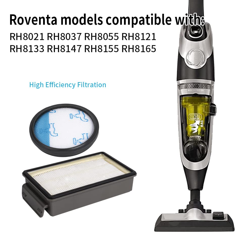 Filtri HEPA E Spugne Per Aspirapolvere Rowenta Powerline - Compatibili Con RH8133, RH8147, RH8155 E Altri - Foto 3