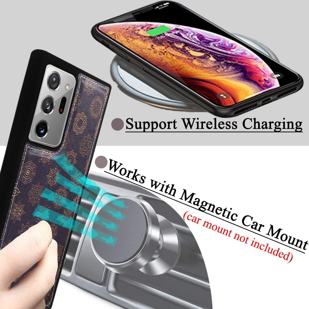 MEFON Galaxy Note 20 Ultra Case Wallet Detachable, Wireless Charging Compatible, Durable Slim, Magnetic Detachable Flip Cover Leather Folio Phone Cases for Samsung Galaxy Note 20 Ultra (Mandala 1)