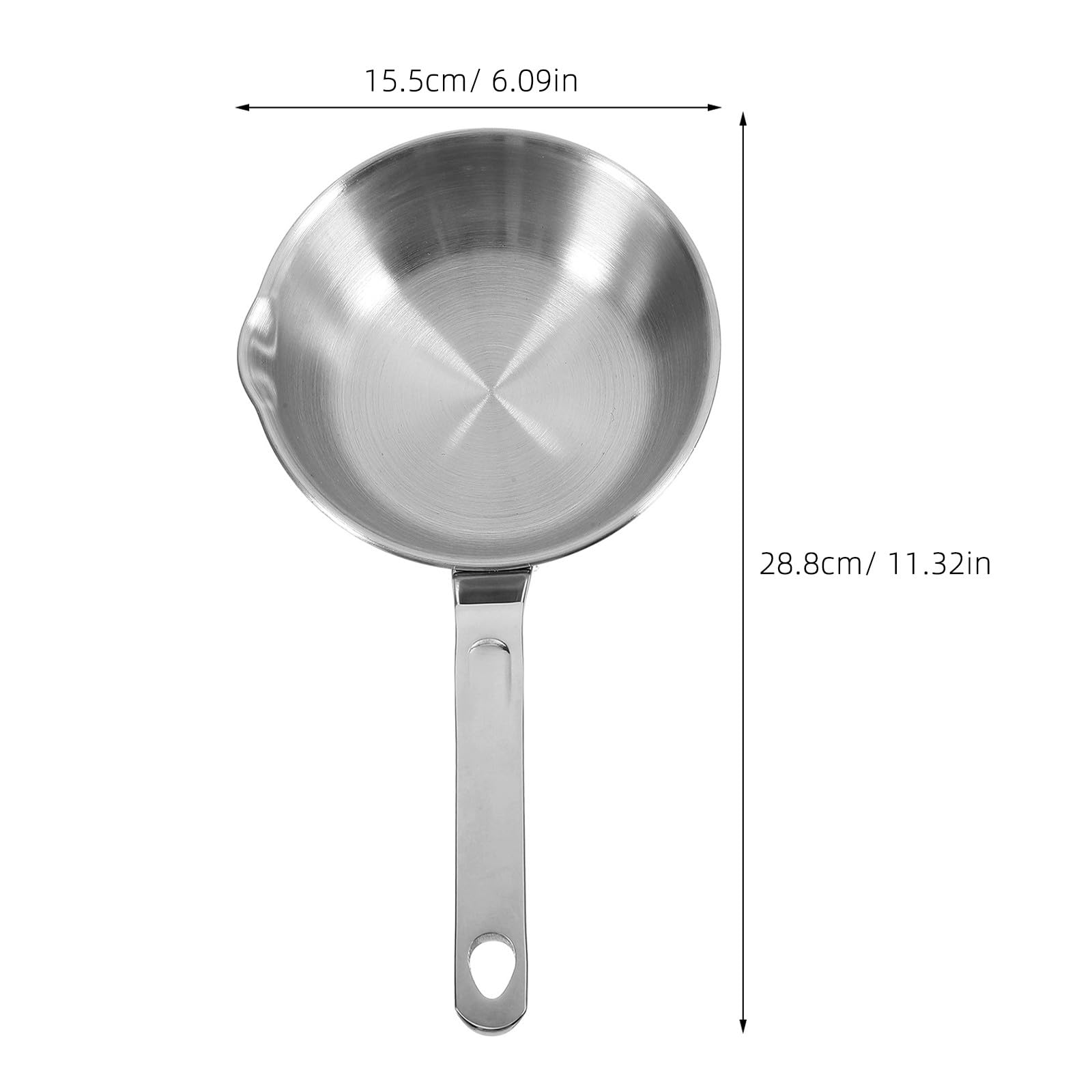 Operitacx Mini-Eierpfanne – 10,4 cm (4,1 Zoll) Mini-Saucentopf aus Edelstahl – Kleiner Topf zum Omelettbraten mit Ausgießer für die Küche zu Hause und das Restaurant