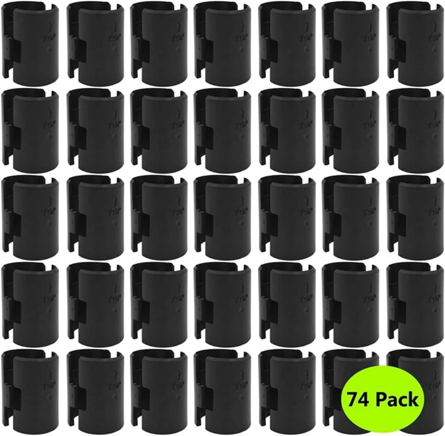 Secure 74pcs Wire Shelf Clips Shelving Lock for 1 Inch Post- Sleeves Replacements