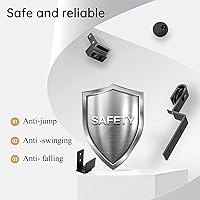 Vista 5 de EaseLife - Kit de riel para puerta corrediza de granero doble de 4 pies con bypass para gabinete mini, fácil de instalar, se desliza suavemente