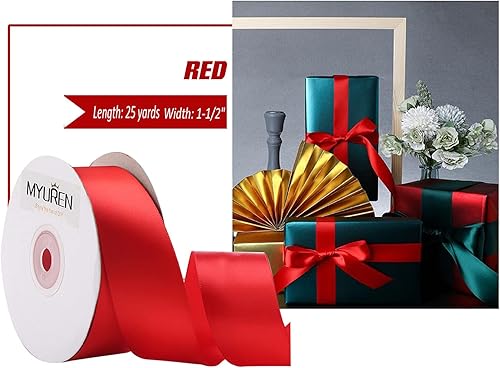 Miniatura 10 de Cinta de satén de poliéster amarillo de doble cara de 58 pulgadas para envolver regalos, recuerdos de fiesta, baby shower, adornos de invitación,