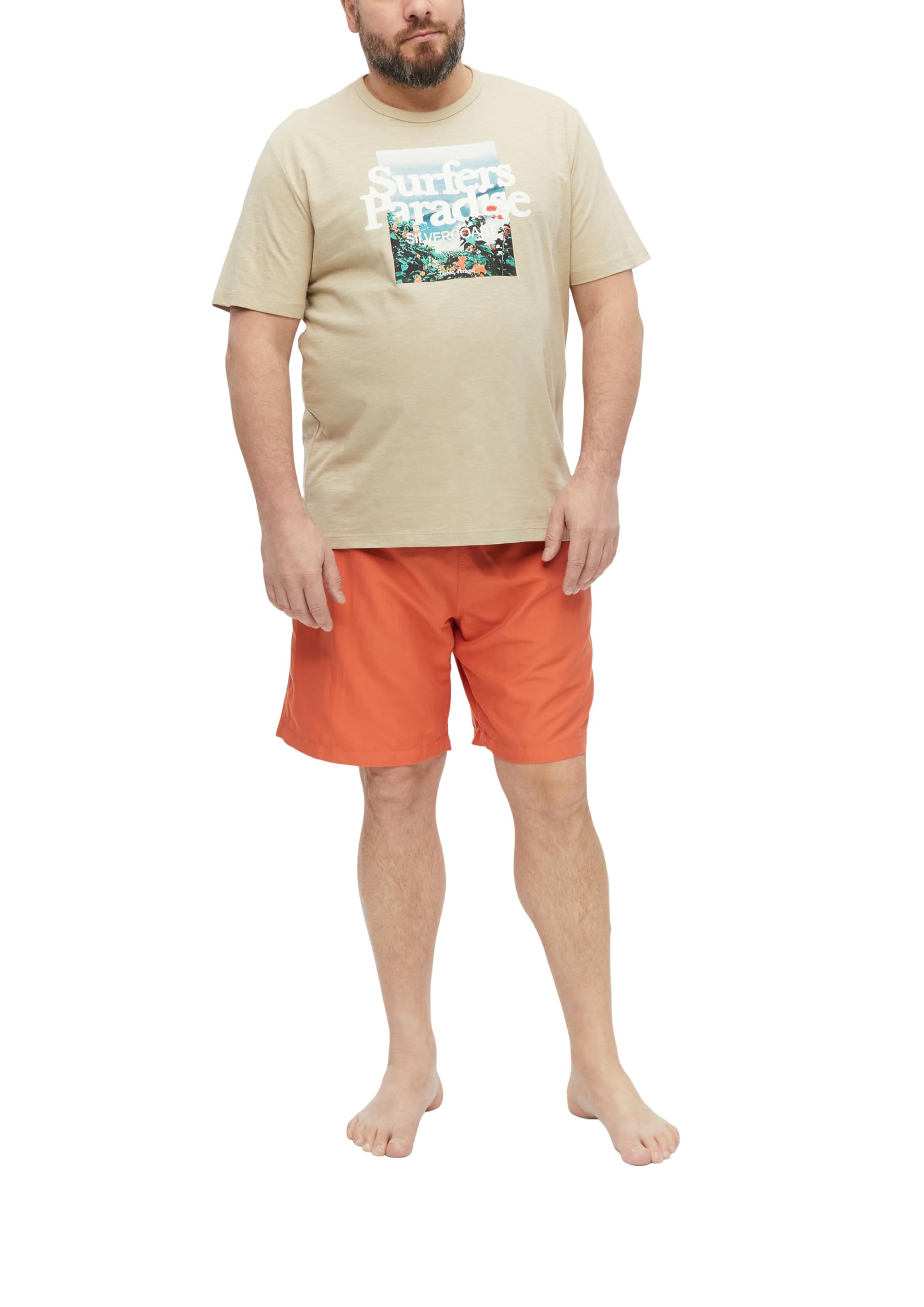 s.Oliver Men's 2181366 Swimming Shorts (Pack of 1), red, 3XL