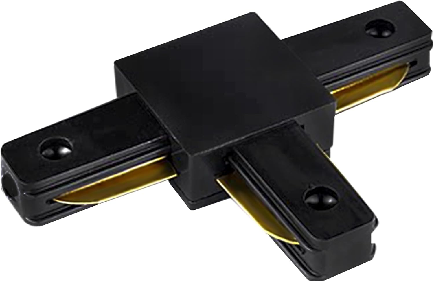 Black Track Lighting Connectors-L-Type Single Circuit 2-Wire, Track T Connector,for Track Lighting Accessories J&L Type Track System 110V