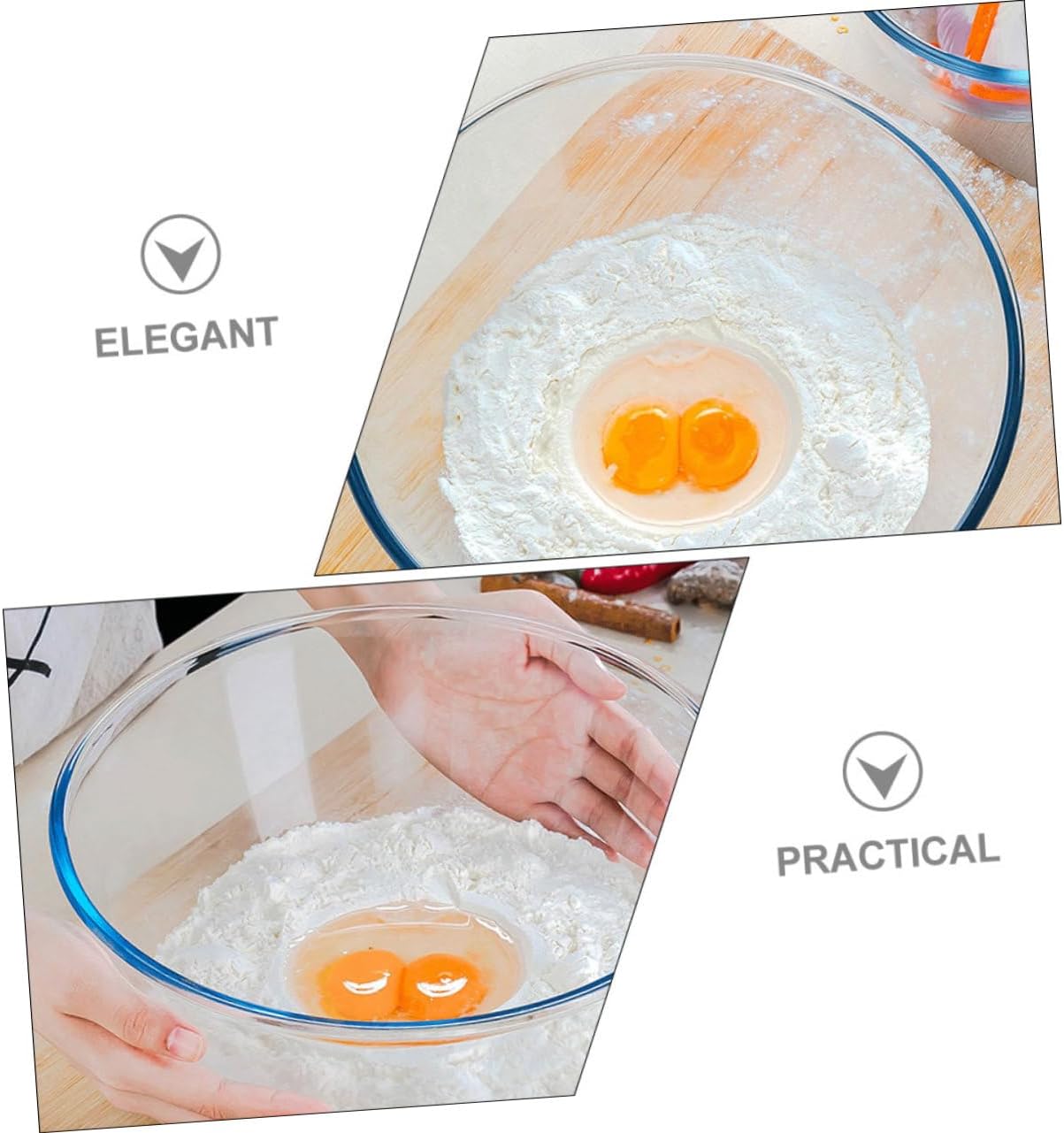 Glass Salad Bowl Elegant Mixing Bowl for Home Serving for Fruit Salad Baking and Casual Gatherings Versatile Kitchen Essential