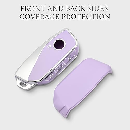 Miniatura 6 de OFFCURVE Funda especial para llavero de automóvil BMW, compatible con BMW I7 M Sport 2023 X7 i7 xi X1 IX M5 7 Series 735Li 740 4 botones Smart Key