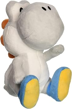 Little Buddy 1393 Super Mario All Star Collection 7" White Yoshi Plush