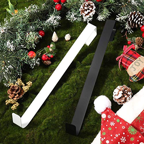 Image of 15inch Metal Wreath Hanger Premium Over The Door Wreath Hook for Christmas Decoration Black