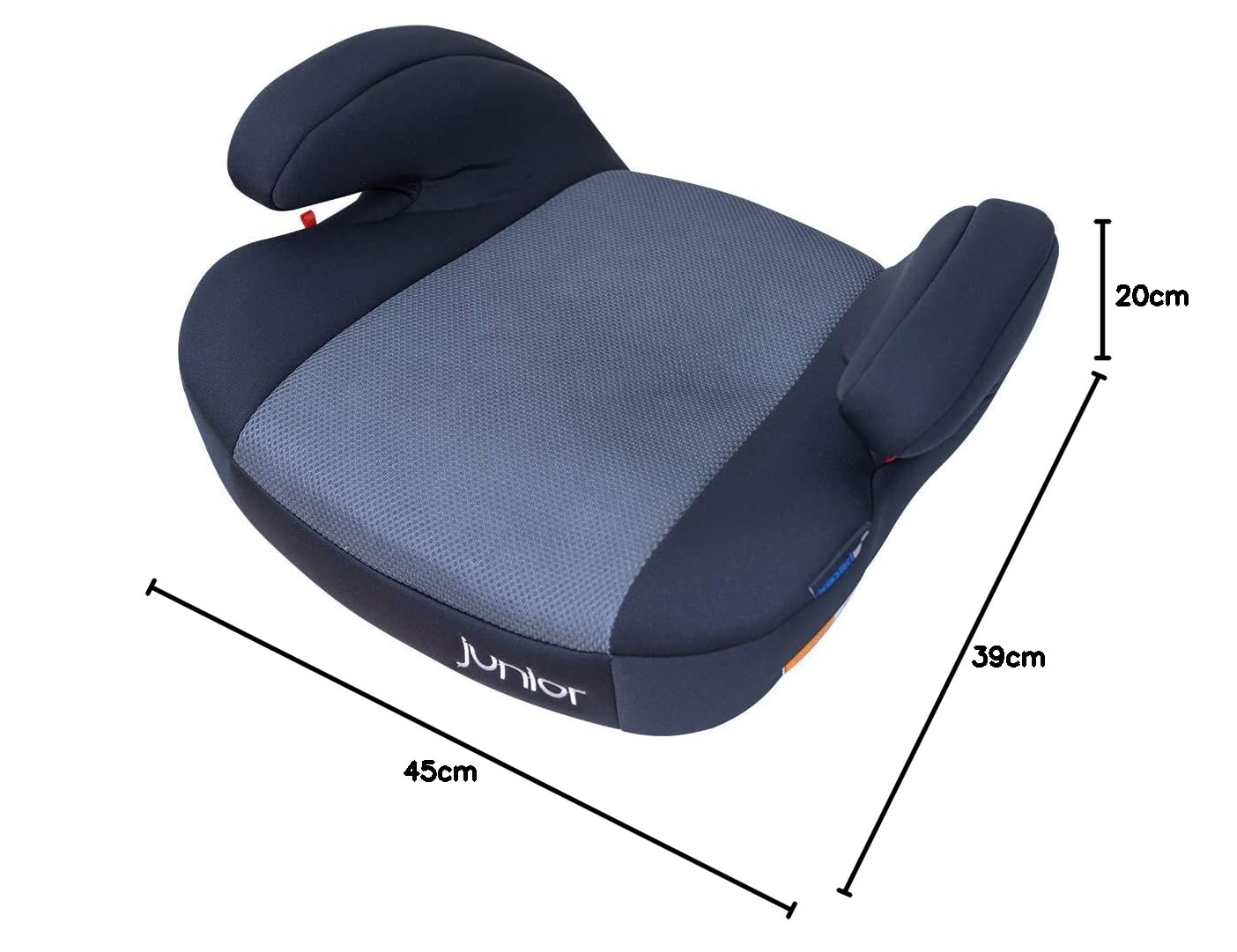 Petex 44430818 podwyższenie fotelika dziecięcego Max Plus 152 w zestawie Isofix, HDPE zgodnie z ECE R44/04, szary