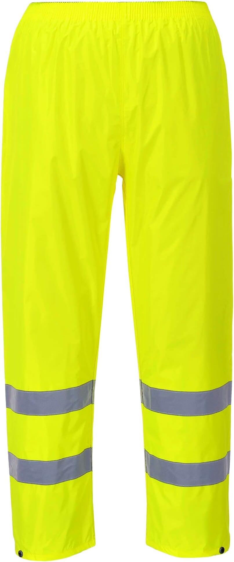 Portwest Hi-Vis Rain Trousers Viz Work Cargo Work Pants Reflective Waterproof Rain ANSI E, Yellow, X Large