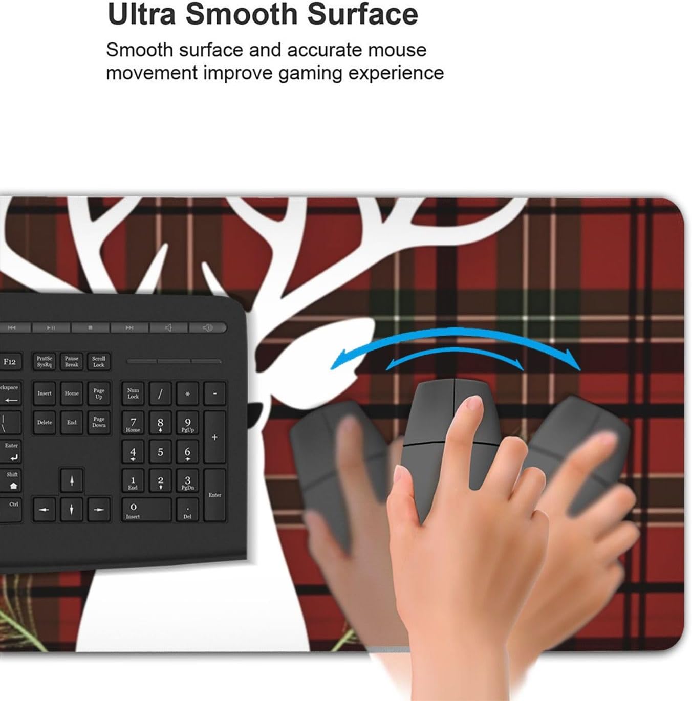 Amazon.co.jp: 大型ゲーミングブラインドデザインマウスパッド 35.5 x 16インチ 滑り止めベース 防水  ゲーマー/オフィス/自宅に最適 : パソコン・周辺機器 大型ゲーミングマウスパッド 滑り止めラバーベース 格子縞 クリスマスマット ステッチエッジ 35.5インチ x 16インチ 拡張デス