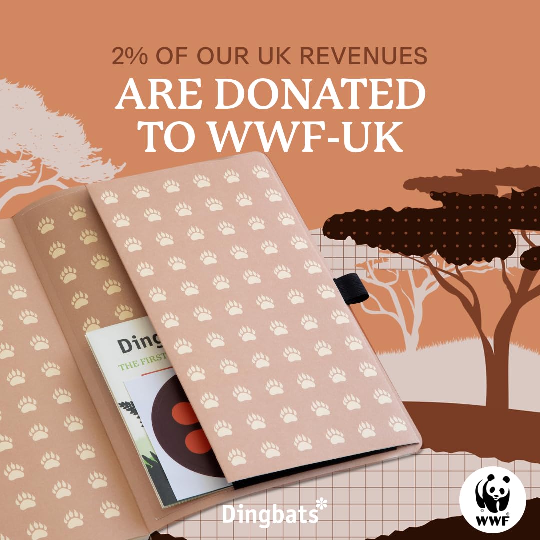 Dingbats* Wildlife Dotted Journal Notebook A5, Vegan Leather Soft Cover, Ideal for Work Travel, Writing, with Pocket - Image 4