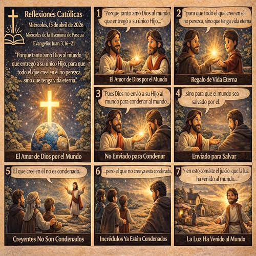 Reflexiones Cat&oacute;licas &ndash; mi&eacute;rcoles 15 de abril de 2026, mi&eacute;rcoles de la 2&ordf; semana de Pascua, Juan 3:16-21