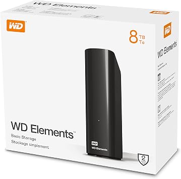 WD 8 TB Elements Desktop External Hard Drive - USB 3.0 Black