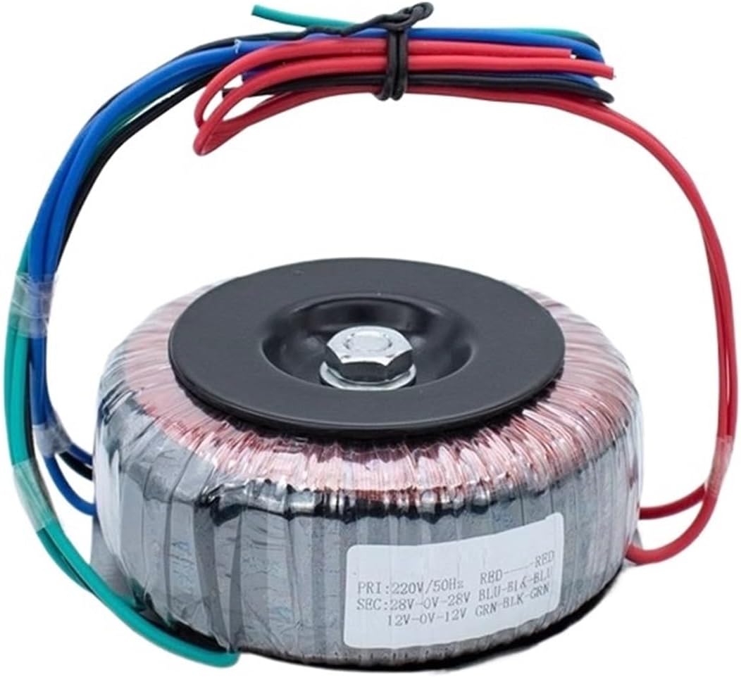 1pcs 150W toroidal Transformer Audio Pure Copper Ring Power Amplifier Power Coil Transformer(Dual 24V Dual 12V)