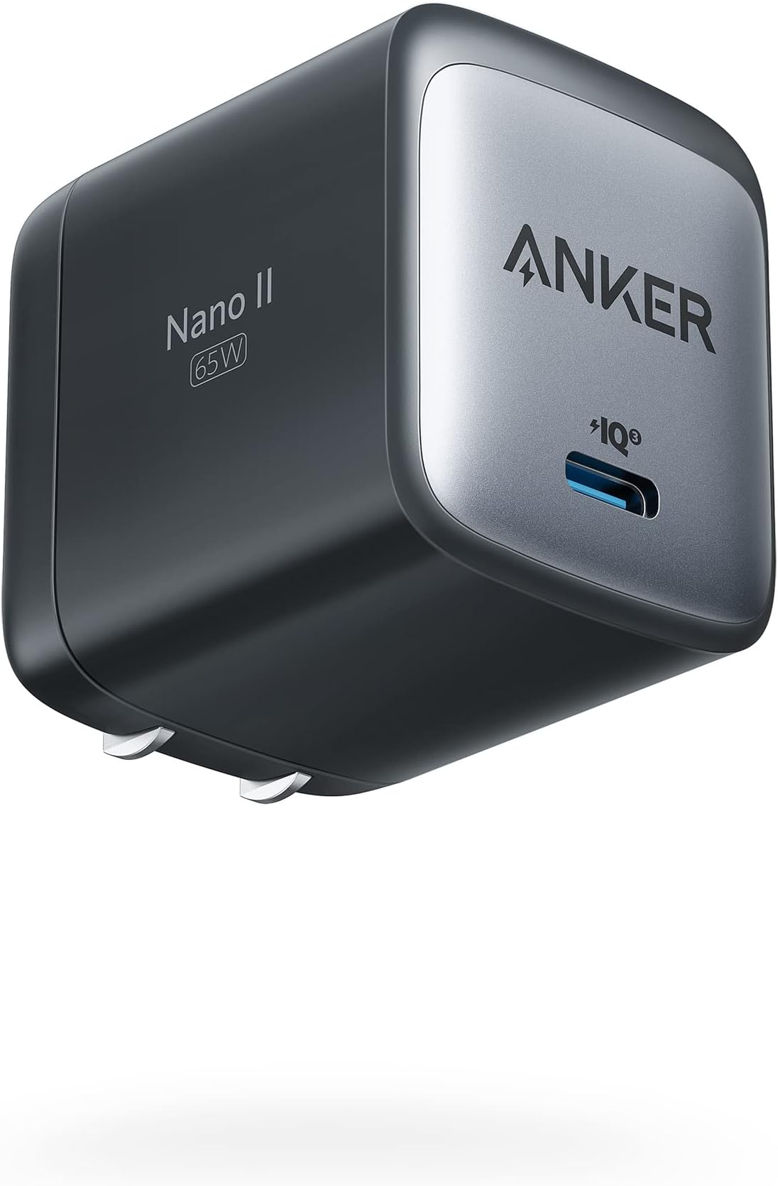 Anker USB C 715 (Nano 65W), GaN II Fast Compact Foldable Charger for MacBook, Galaxy S20/S10, Dell XPS 13, Note 20/10+, iPhone 13/Mini, iPad Pro, Pixel, and More