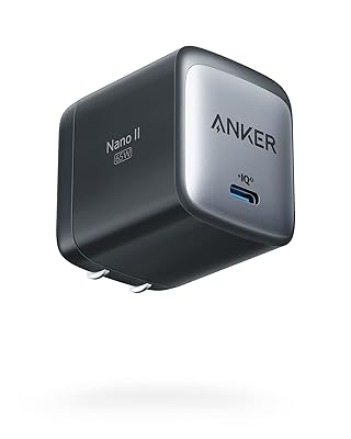 Anker Nano USB C Charger,65W GaN II PPS Fast Compact Foldable Charger for MacBook Pro, Galaxy, Dell, iPhone 17/16, iPad Pro, and More