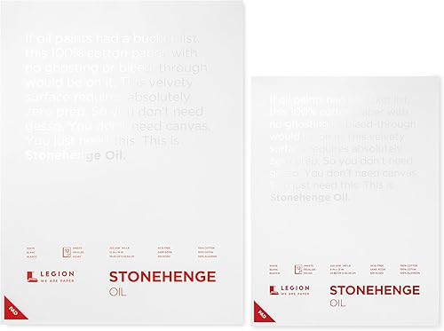 Miniatura 8 de Stonehenge Aceite 11.29 oz 9x12 Almohadilla Blanca, 12 Hojas