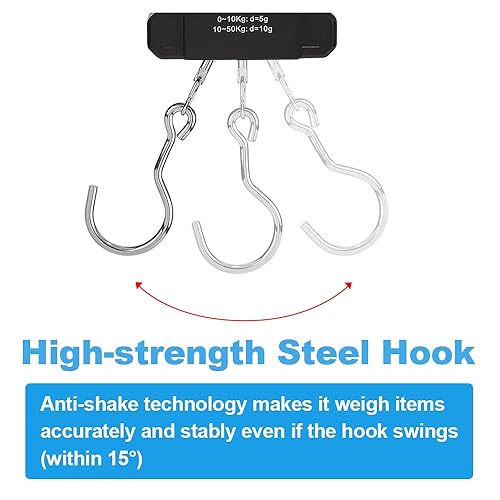 Miniatura 4 de Lixada Báscula digital portátil de 110 libras con cinta métrica de 4.9 ft recargable por USB, pequeñas escalas de 9 onzas, ligera con