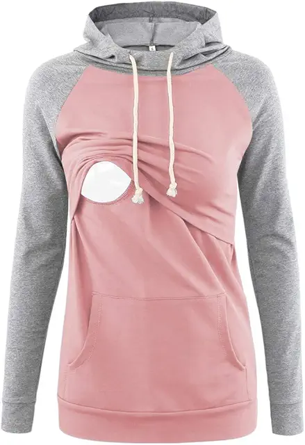 Damen Stillen Hoodie Umstandspullover Langarm - Pullover zum Stillen