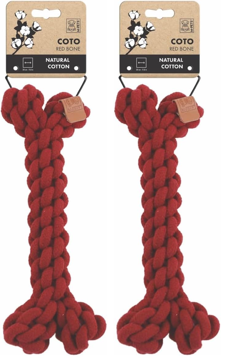 M-PETS COTO RED BONE 30CM ÖRGÜ KEMİK OYUNCAK (2 paketi)