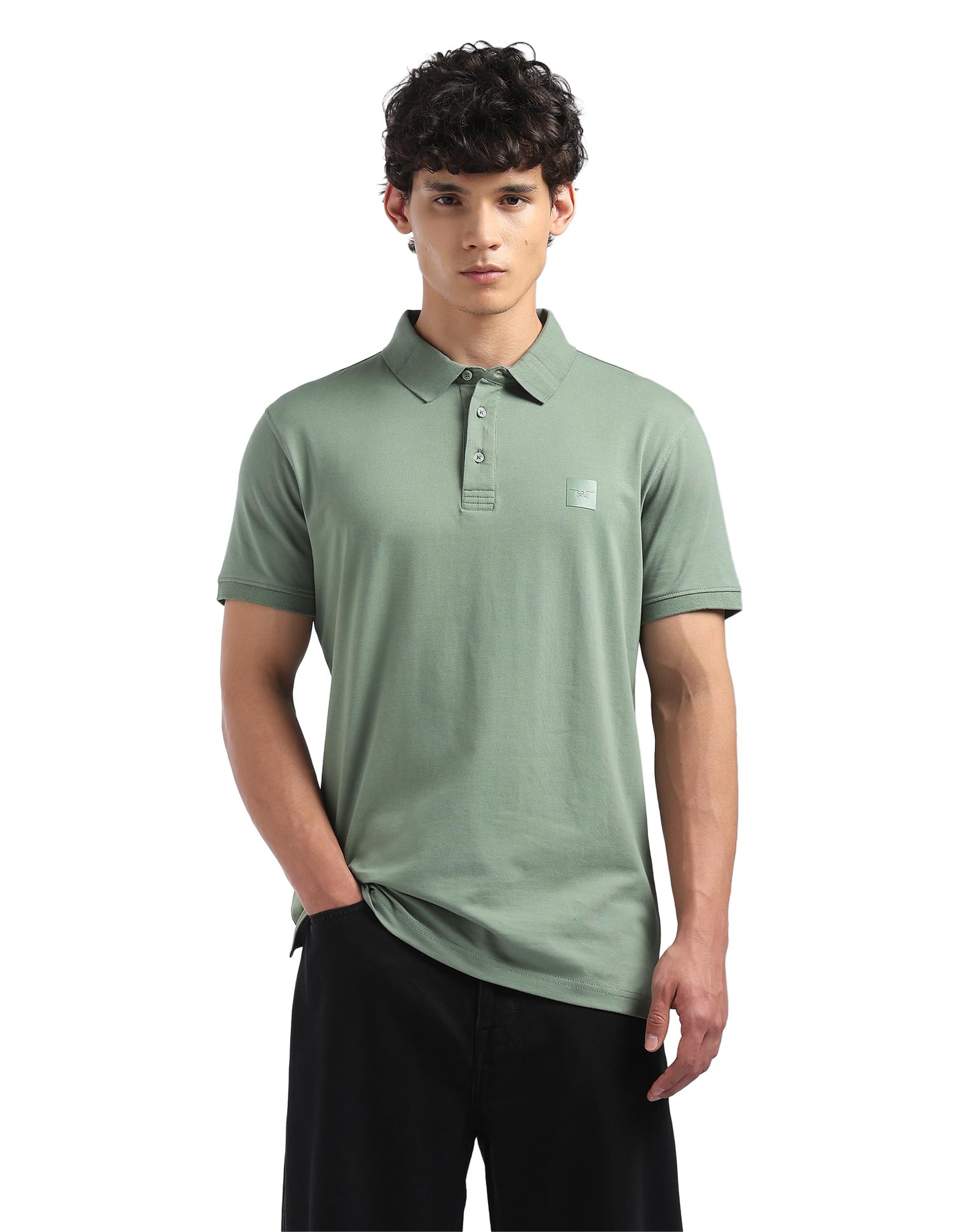 flying machine Men's Regular Fit Polo T-Shirt | Solid Pattern-picture-31