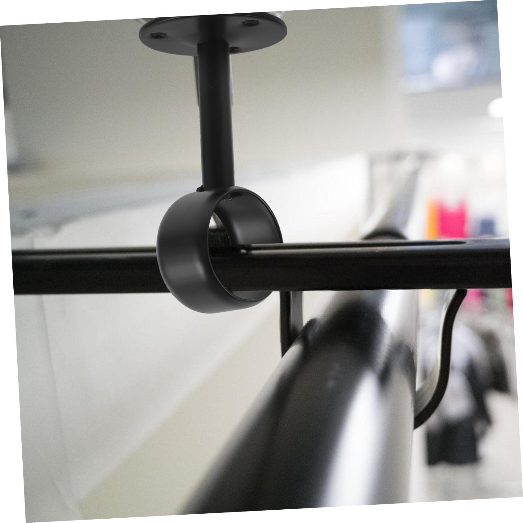 2pcs Support De Tringle à Rideau Supports De Fixation Au Plafond